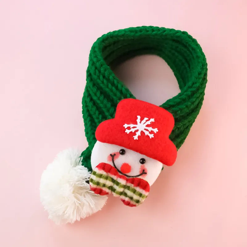 Écharpe de Noël Festive pour Animaux - Bonhomme de neige / S - CanineConfort™